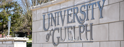 University of Guelph sign