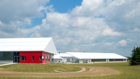 Exterior of the dairy barn