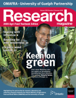 Cover of Keen on Green issue of Research magazine