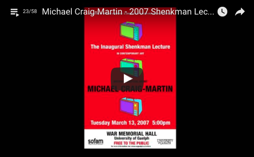 Shenkman Lecture by Michael Craig-Martin video link