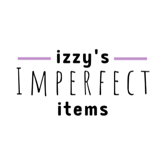 the logo for Izzy's Imperfect Items
