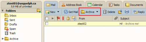 Archive button