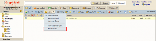 Auto archiving option