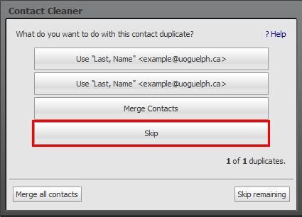 Skip Option