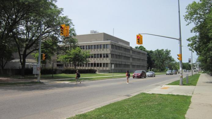 Crosswalk along Gordon Street, facing north.