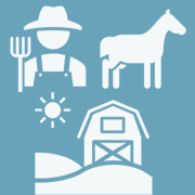 Farmer, horse and farm clipart for Agriculture & Veterinary Safety