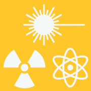 Radiation symbol, atom and laser symbol clipart for Radiation safety