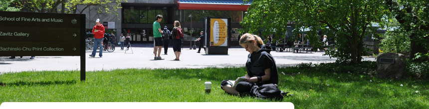 Reading in Branion Plaza