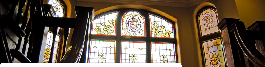 Stained Glass Windows in Macdonald Institute