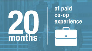 20 months of paid co-op work experience