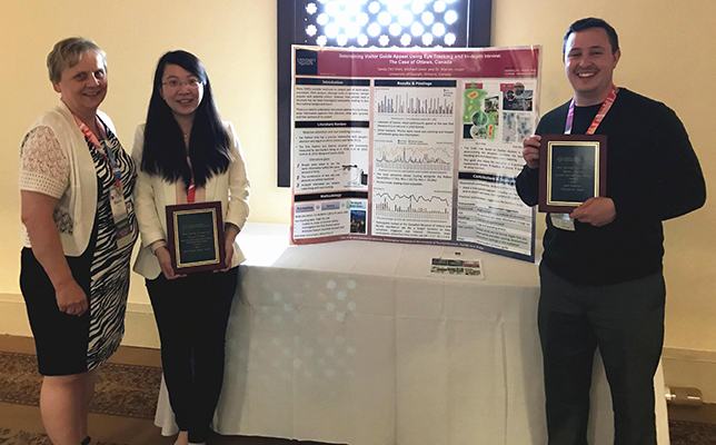 Professor Marion Joppe, Sandy Shen and Michael Lever