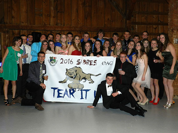Class of 2016 with their banner