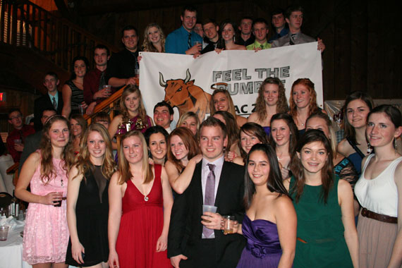 Class of 2015 with their banner
