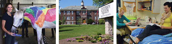 Kemptville campus students and buildings