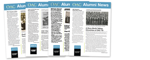Past issues of OAC Alumni News