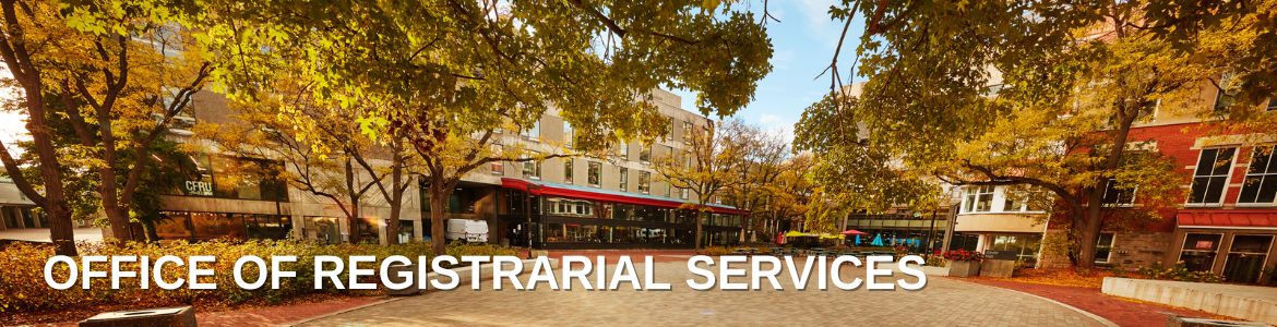 Office of Registrarial Services banner image