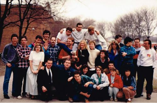 BLA Class of 1989 Photo in front of LA building sign