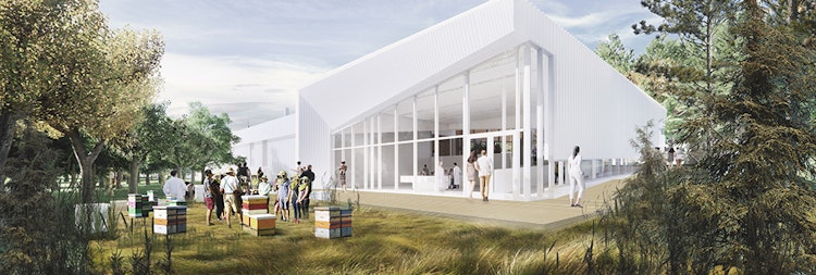 A rendering of an innovative and energetic research center.