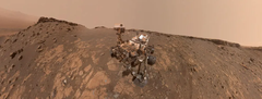 Curiosity rover on mars