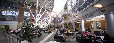 Science Complex Waasamowin with students studying