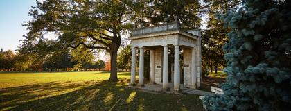 Portico in the summer