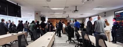 Dozens of industry partners gather in the MCTI learning space