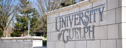 University of Guelph sign