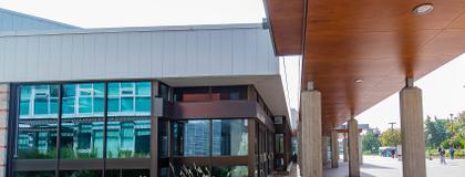 Created distorted image of Thornborough building facing south