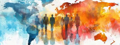 watercolour painting of the world map