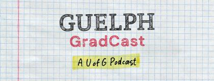 Guelph GradCast logo and cover art.