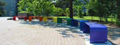 rainbow benches