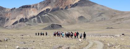 Researchers at a mountain in California