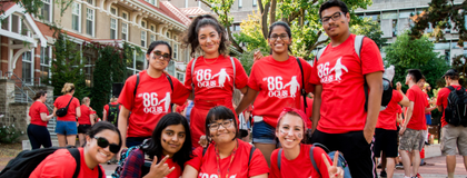 Commuter students group photo during O-Week