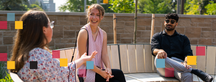 lang students outside of campus