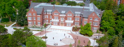 an aerial photo of macdonald hall campus