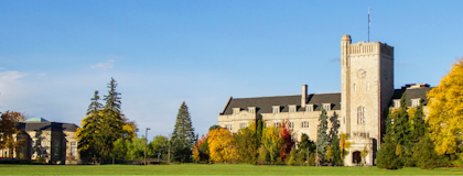 Johnston Green at the University of Guelph during fall time