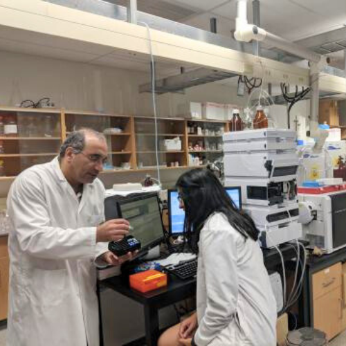 Researchers at mass spectrometry facility