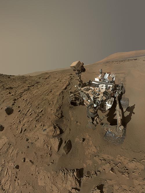 Curiosity rover selfie