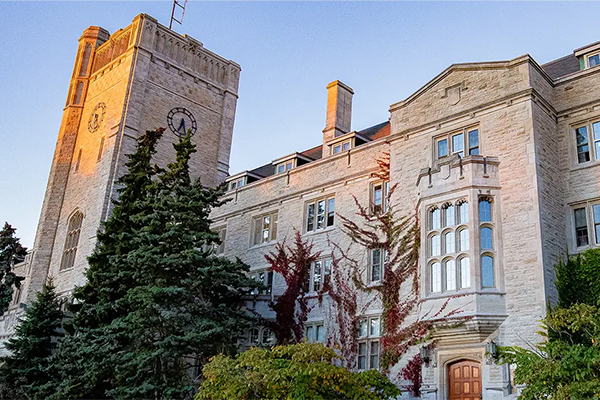 Johnston Hall during golden hour
