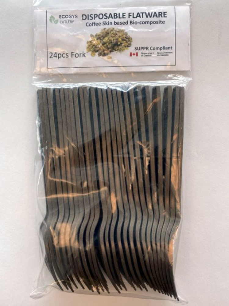 Ecosys Cutlery is based on BDDC research on compostable biocomposites using coffee wastes.