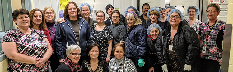 The Food Services team at Grand River Hospital