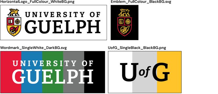 Four different brand assets with their file name.