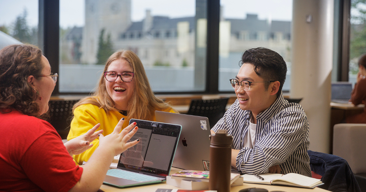 Students in University of Guelph Library