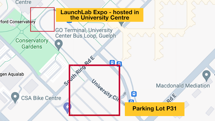 Parking map with red box outlining lot P31