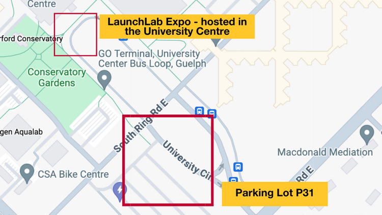 Parking map with red box outlining lot P31