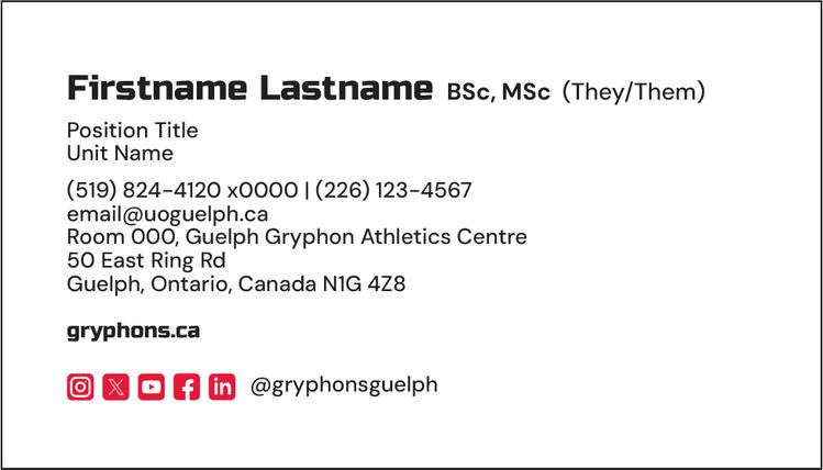 Back side of business card template highlighting what key information should be included.
