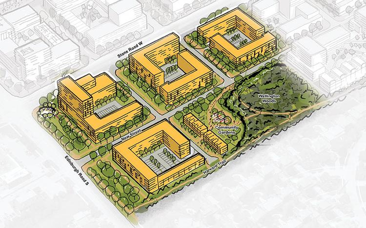 Wellington Woods West Neighbourhood Illustration by DIALOG