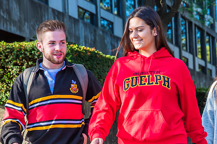 students walking on campus