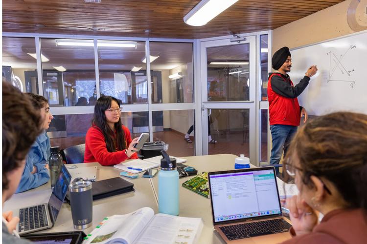 Residence students studying in the Academic Drop in Centre