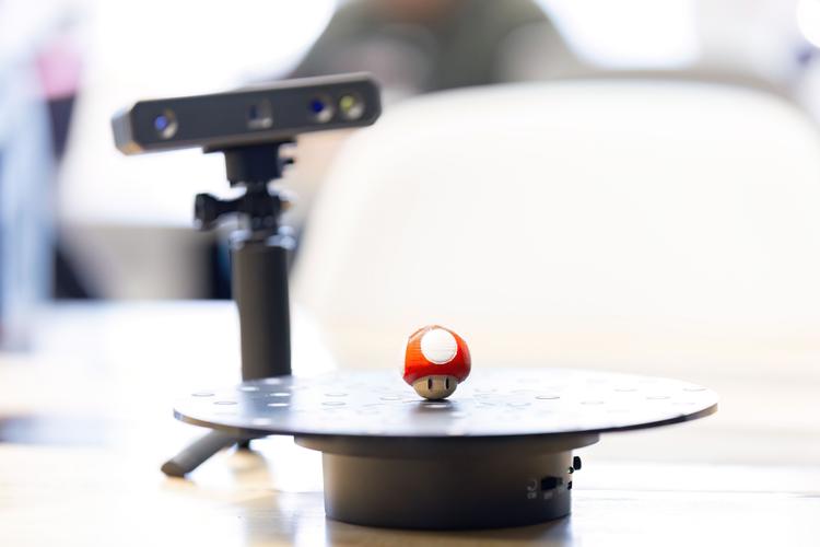 toy and a 3d scanner